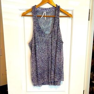 Purple Metallic Anthropologie Tank Top Relaxed Fit